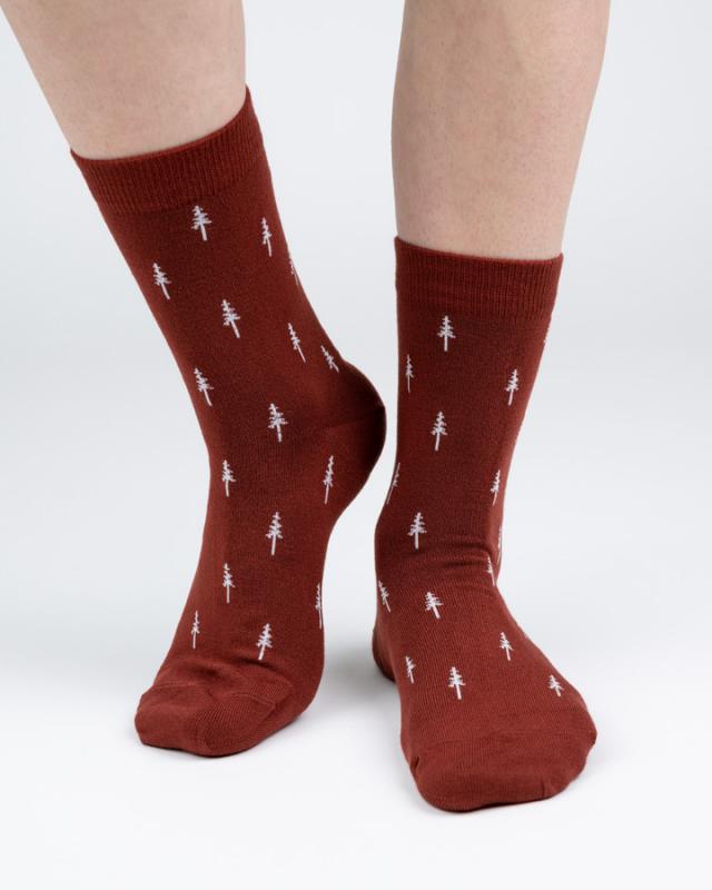 TreeSocks Standard Allover Bordeaux - SOCKS - NIKIN