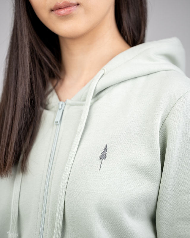 TreeHoodie Jacket Femme Light Green - HOODIE - NIKIN