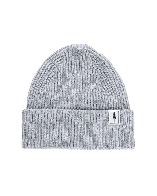 Treeanie Ribbed Light Grey Mel - BEANIE - NIKIN