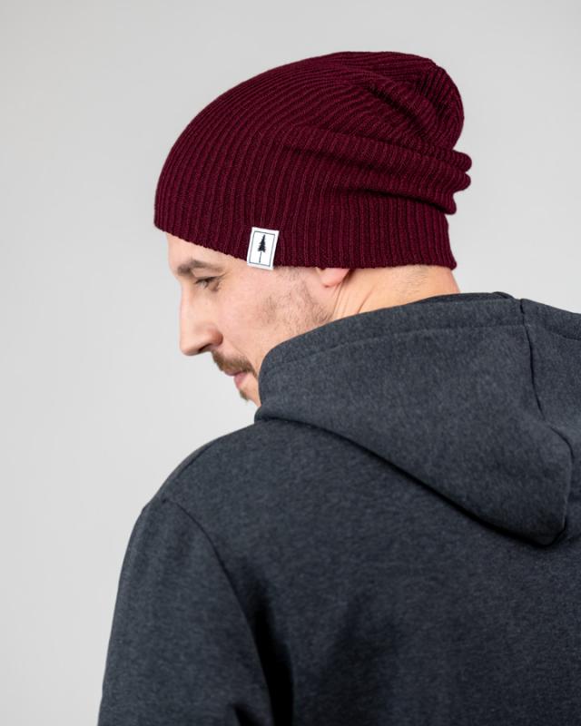 Treeanie Ribbed Bordeaux - BEANIE - NIKIN