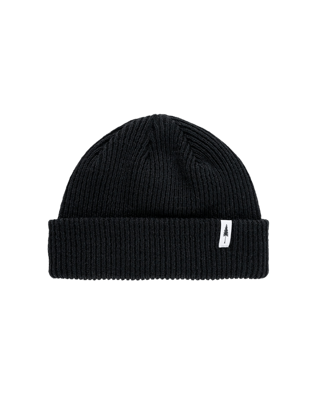 Treeanie Ribbed Shorty Black - BEANIE - NIKIN