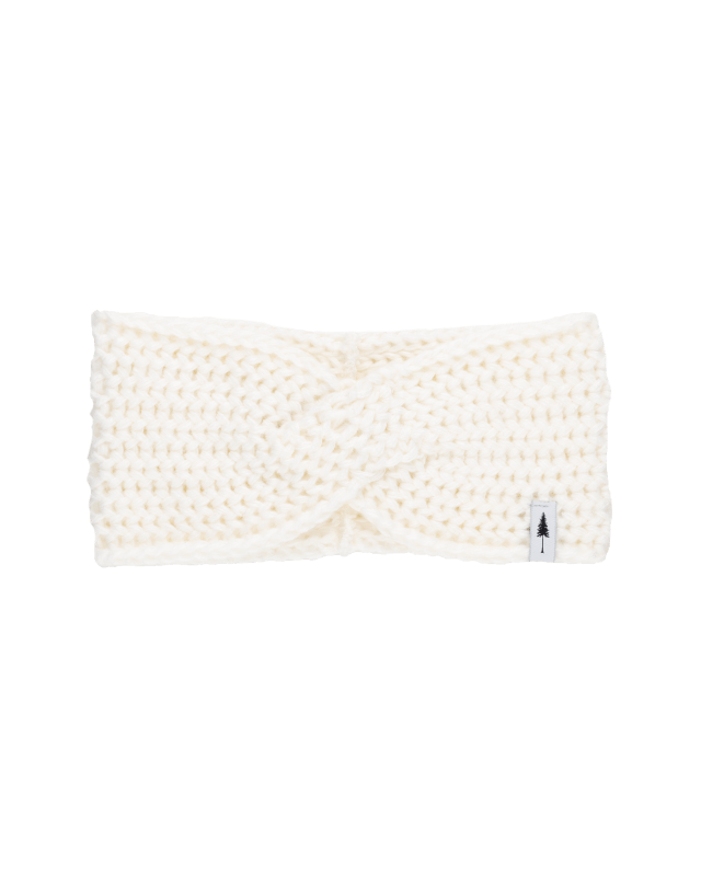 TreeHeadband Knitted Twist White - HEADBAND - NIKIN