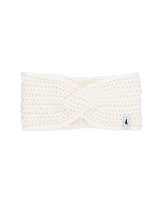 TreeHeadband Knitted Twist Blanc - HEADBAND - NIKIN