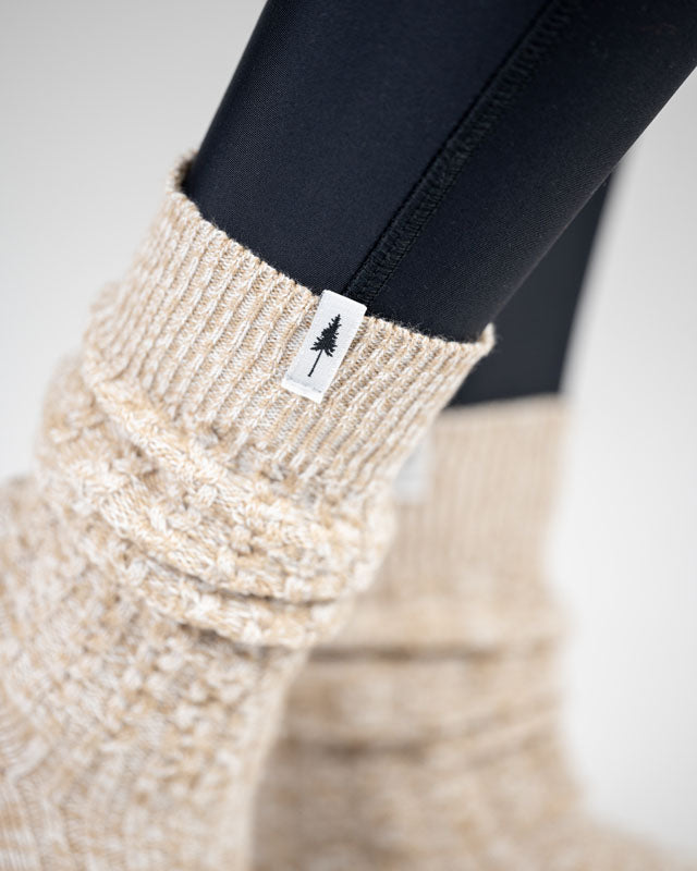 TreeSocks Cosy Femme Beige Mel - SOCKS - NIKIN