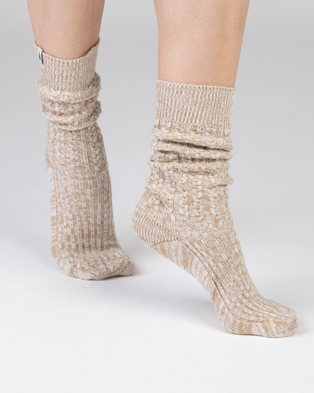 TreeSocks Cosy Femme Beige Mel - SOCKS - NIKIN