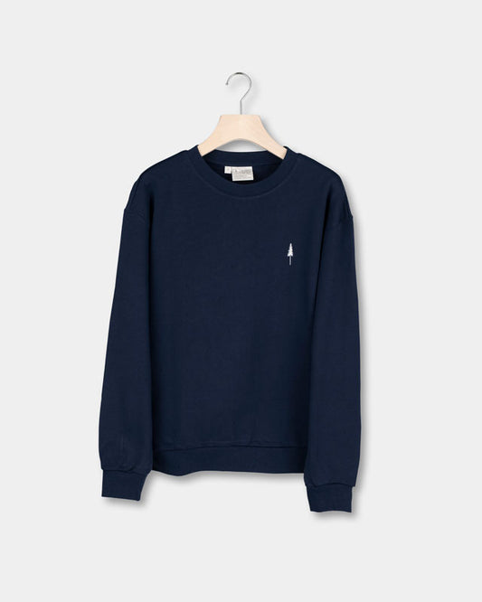 TreeSweater Relaxed Women Dark Navy - SWEATER - NIKIN