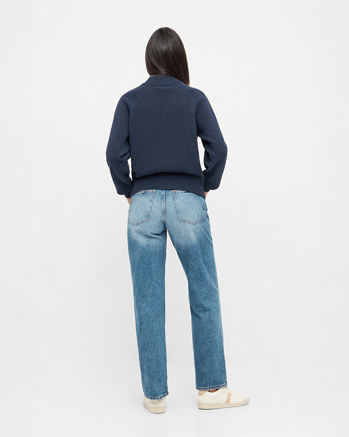 TreePullover Cosy Women Navy Mel - PULLOVER - NIKIN