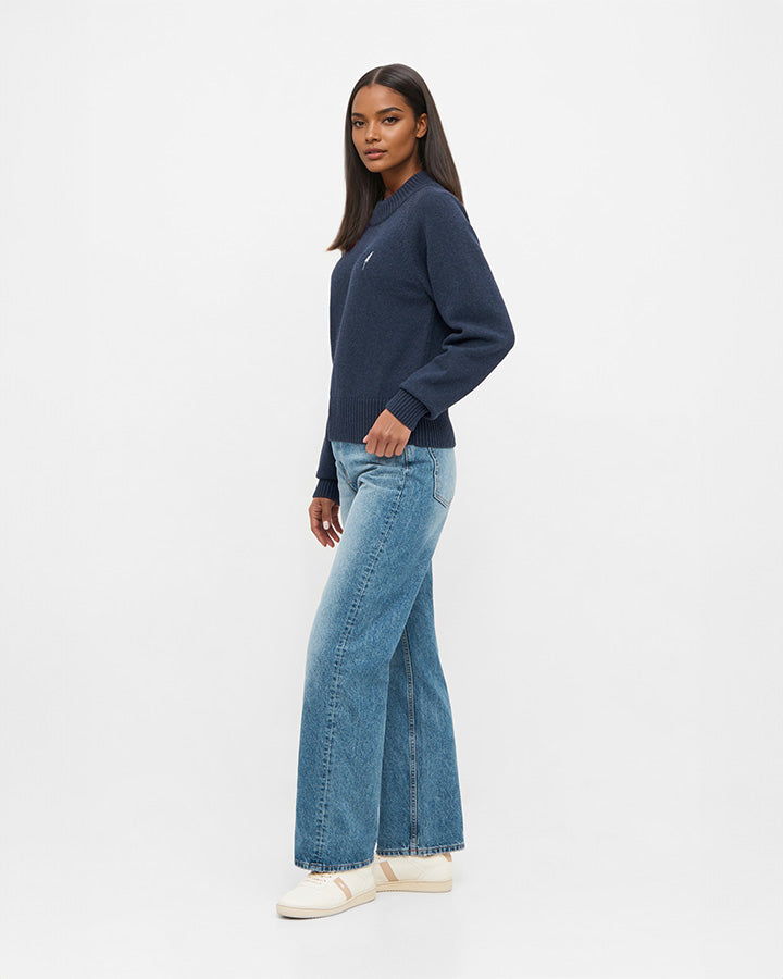 TreePullover Cosy Women Navy Mel - PULLOVER - NIKIN