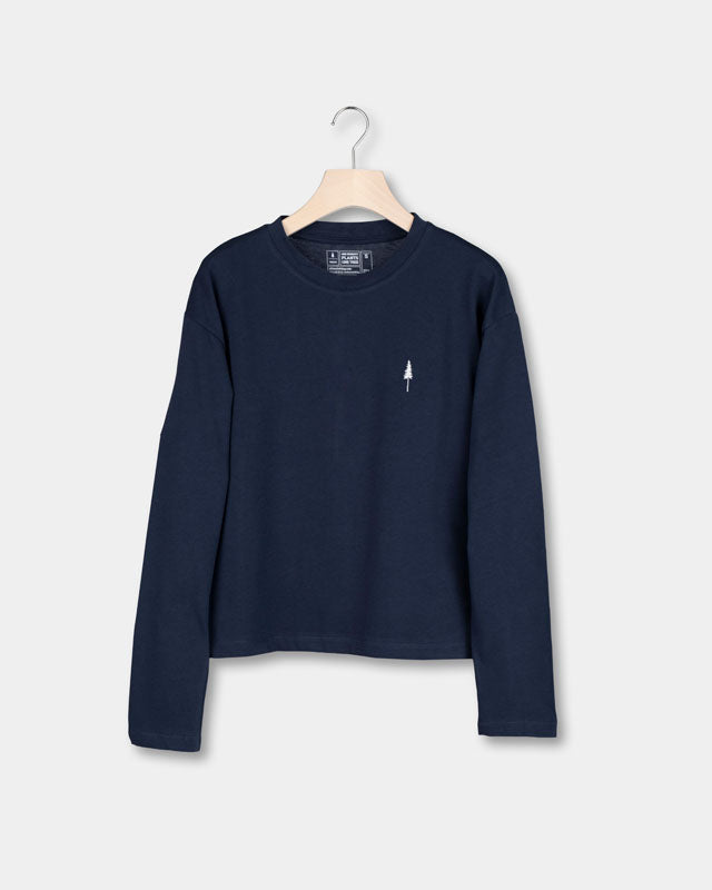 TreeShirt Manches Longues Dropshoulder Femme Dark Navy - LONGSLEEVE - NIKIN