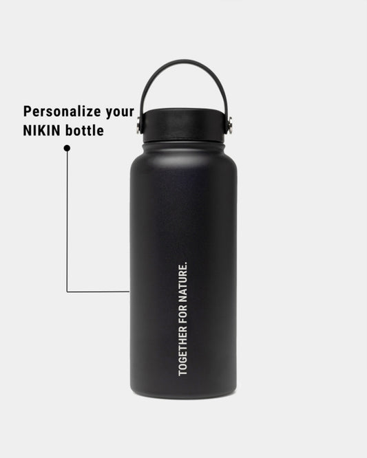 TreeBottle Carry 1L Personnalisé (small text) Black