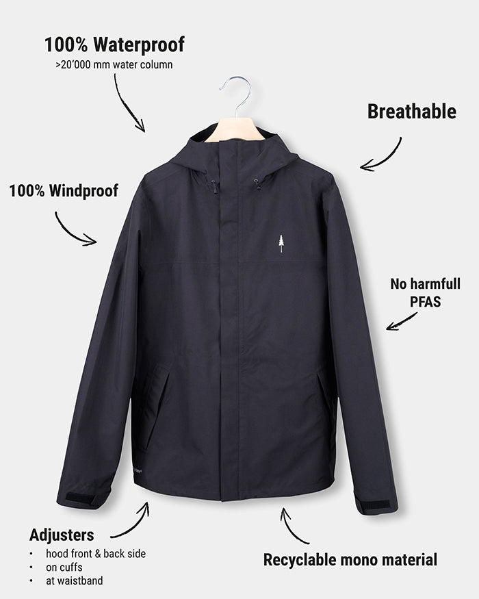 TreeJacket Rain Women Black - JACKET - NIKIN