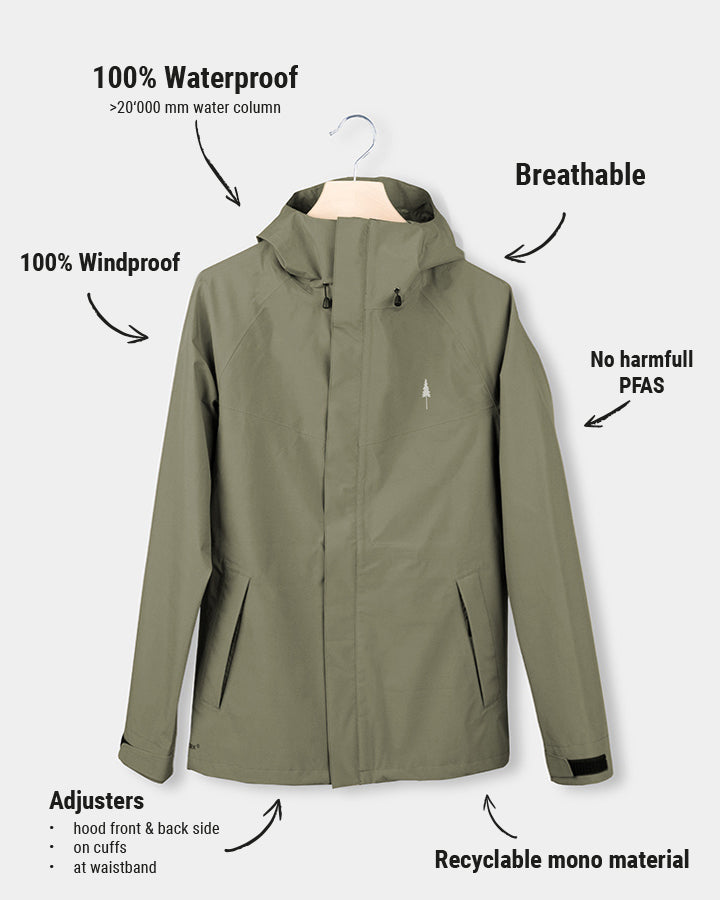 TreeJacket Rain Femme Turtle - VESTE - NIKIN