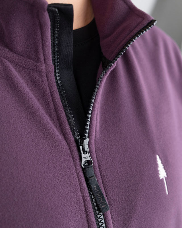 TreeFleece Quarter Zip Femme Deep Purple - SWEATER - NIKIN