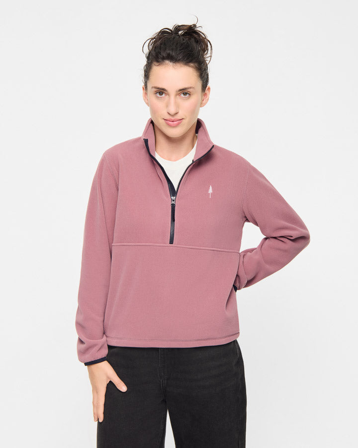 TreeFleece Quarter Zip Femme Astrodust