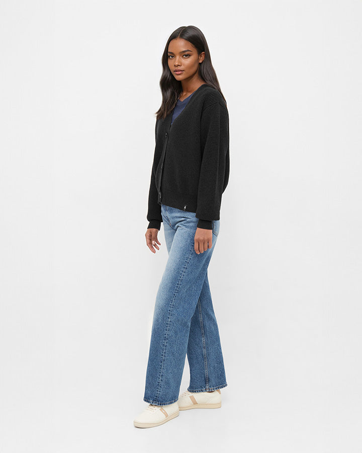 TreeCardigan Women Black Mel - CARDIGAN - NIKIN