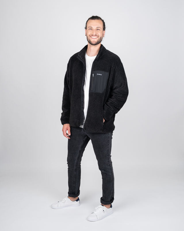 TreeFleece Teddy Relaxed Jacket Dark Anthracite - VESTE - NIKIN