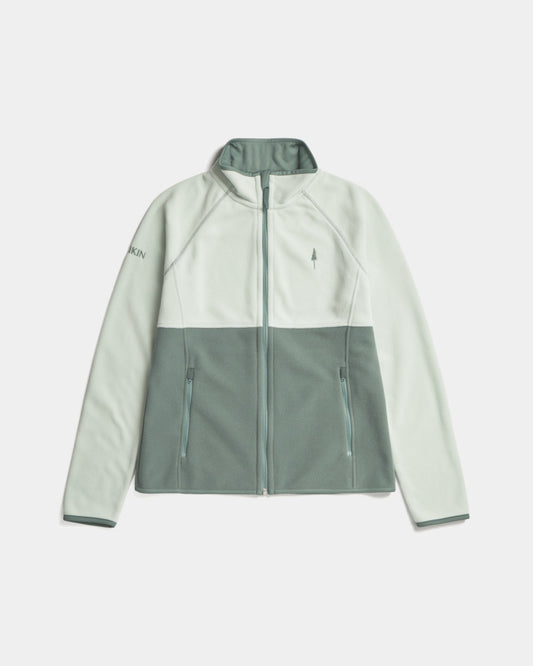 TreeJacket Fleece Colorblock Femme Sage-Fresh Mint