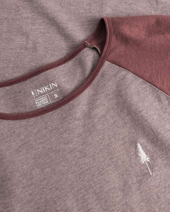 TreeShirt Raglan Colorblock Coffee Femme Deep Maroon Mel-Astro Dust Mel