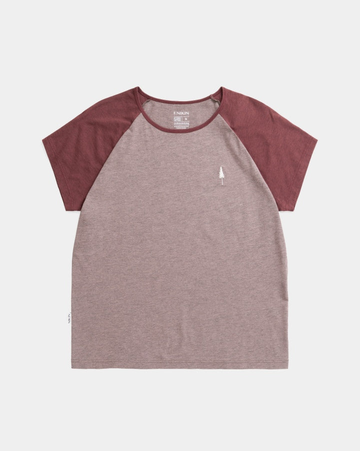 TreeShirt Raglan Colorblock Coffee Femme Deep Maroon Mel-Astro Dust Mel