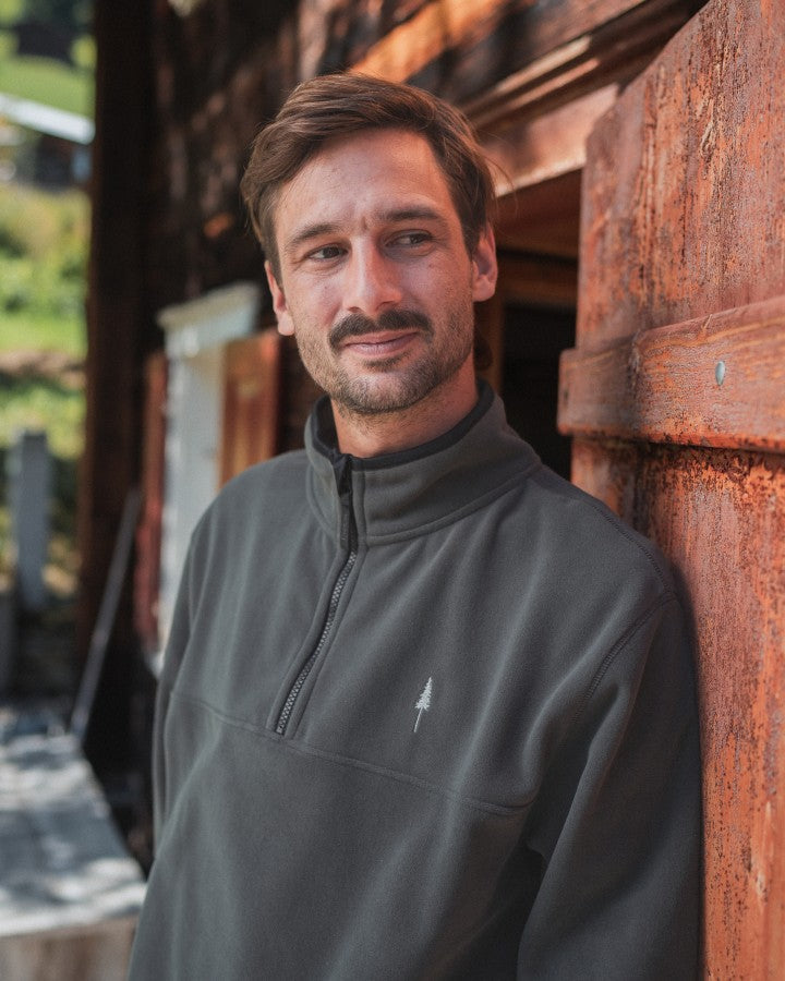TreeFleece Quarter Zip Ash Green