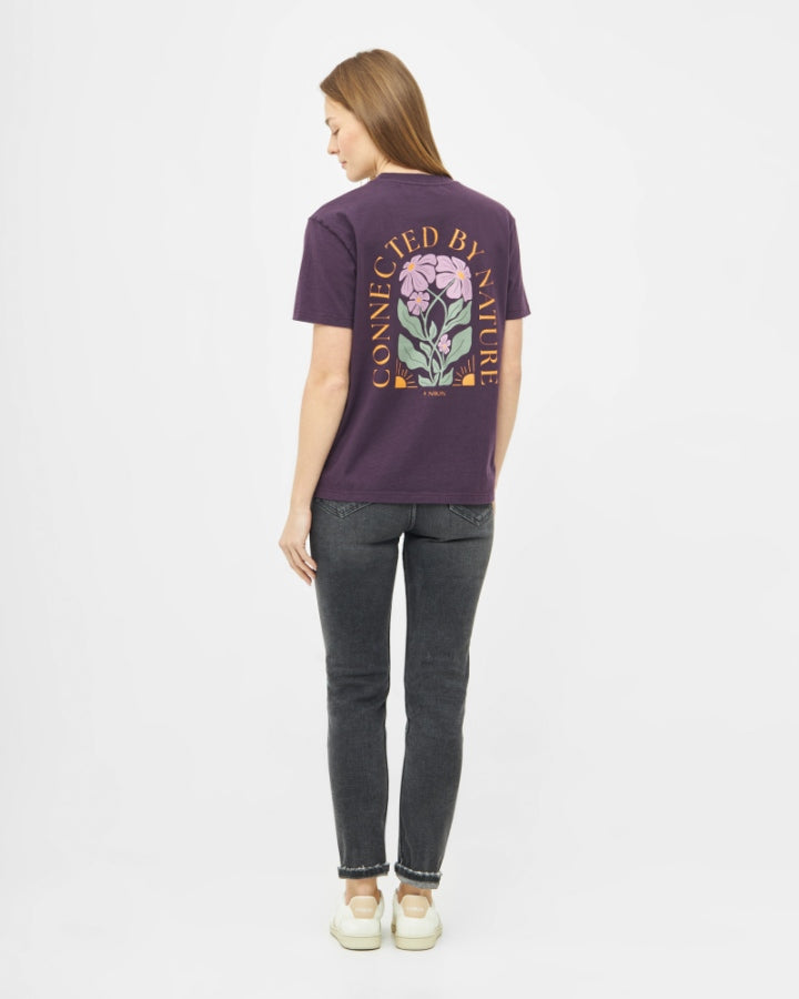 TreeShirt Femme Connected By Nature Deep Purple