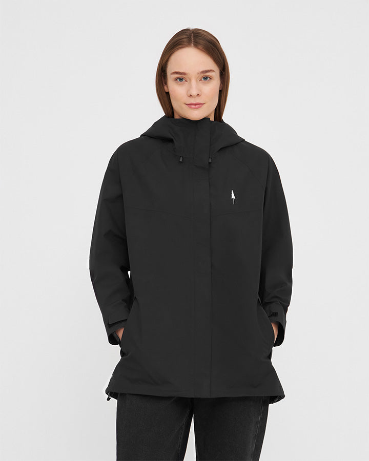 TreeJacket Rain Femme Noir