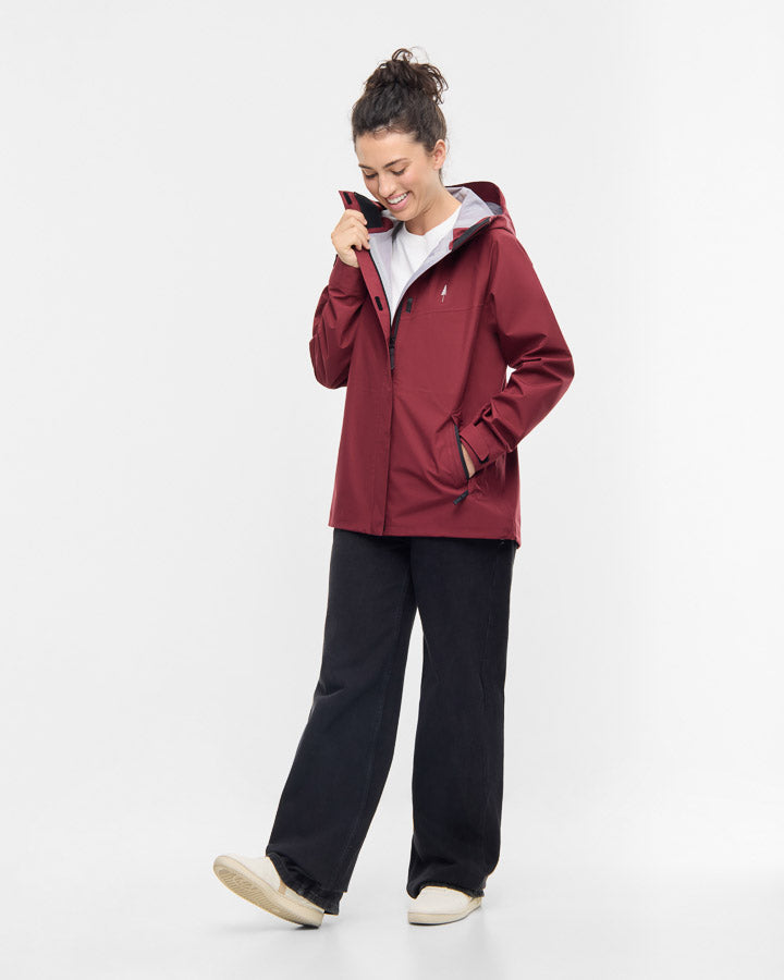 TreeJacket Rain Women Burgundy