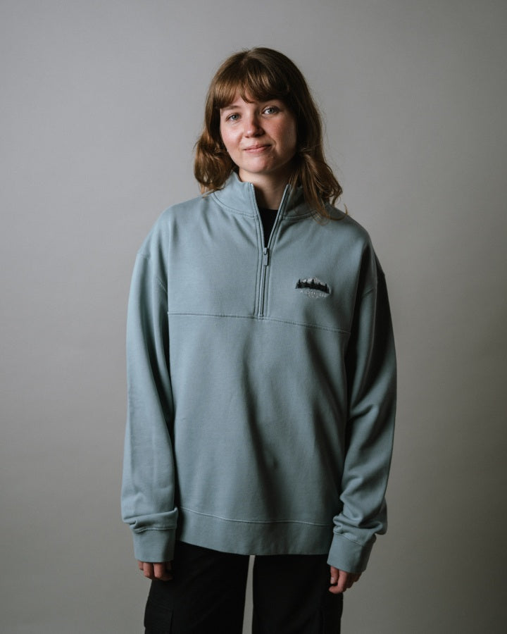 TreeSweater Quarter Zip Muntogna Elemental Blue