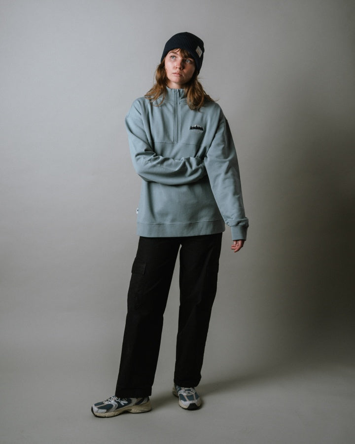 TreeSweater Quarter Zip Muntogna Elemental Blue