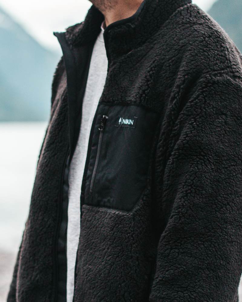 TreeFleece Teddy Relaxed Jacket Dark Anthracite - VESTE - NIKIN