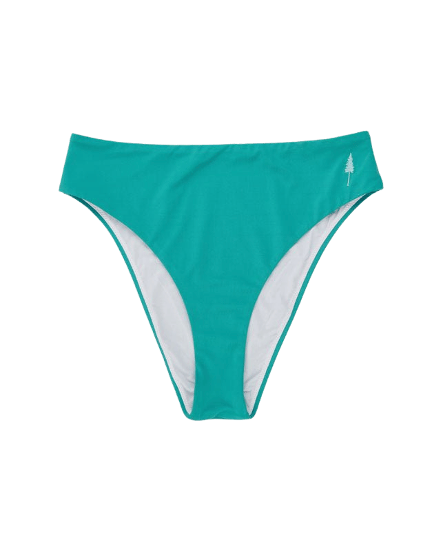 Treekini Bottom High Waist Femme Vert de Mer - SWIMWEAR - NIKIN