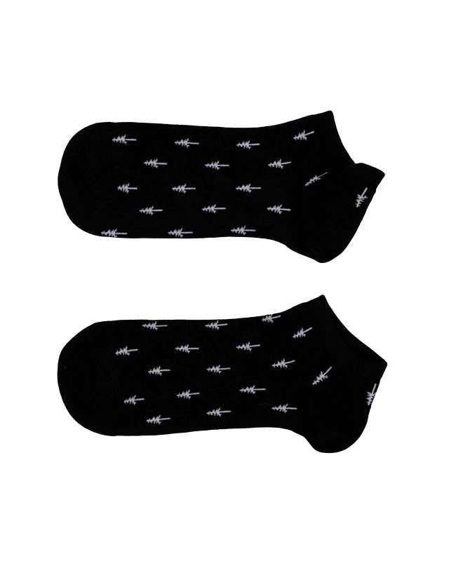 TreeSocks Short Allover Black - SOCKS - NIKIN