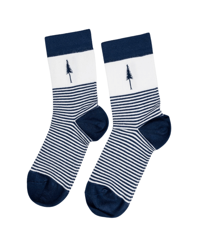 TreeSocks Standard Stripes Navy - SOCKS - NIKIN