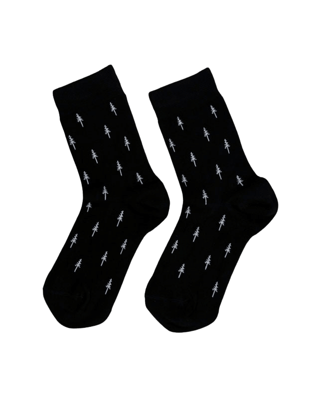 TreeSocks Standard Allover Black - SOCKS - NIKIN