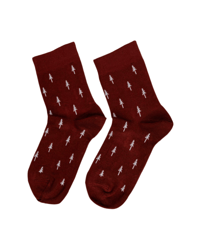 TreeSocks Standard Allover Bordeaux - SOCKS - NIKIN