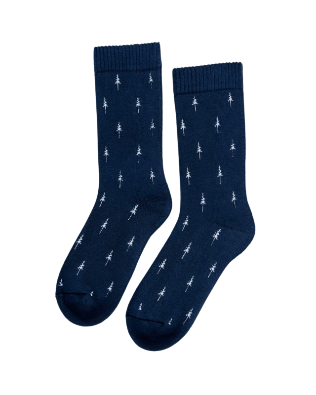 TreeSocks Cosy Allover Navy - SOCKS - NIKIN