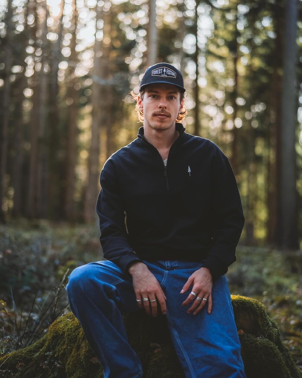 TreeSweater Quarter Zip Black - SWEATER - NIKIN