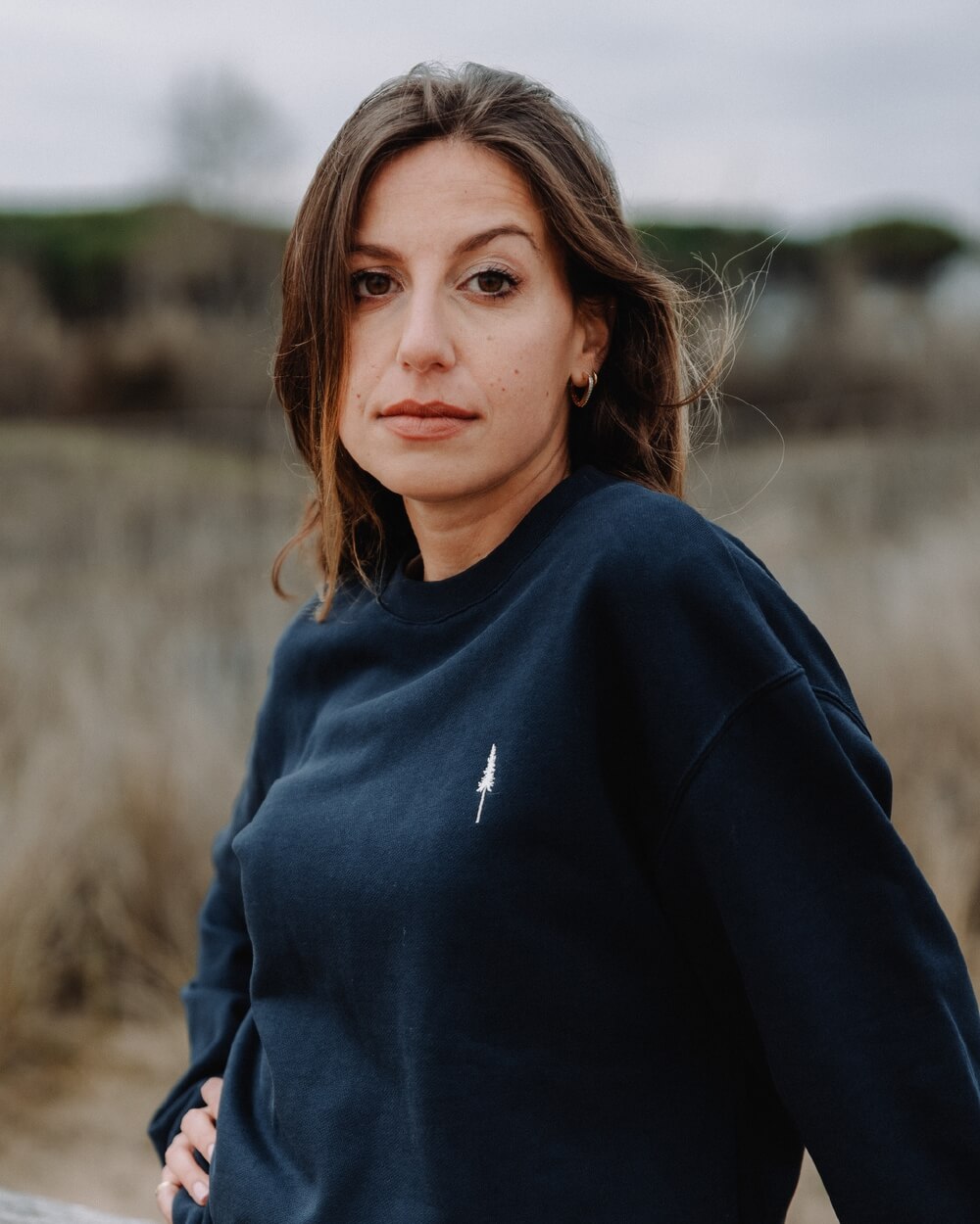 TreeSweater Relaxed Women Dark Navy - SWEATER - NIKIN
