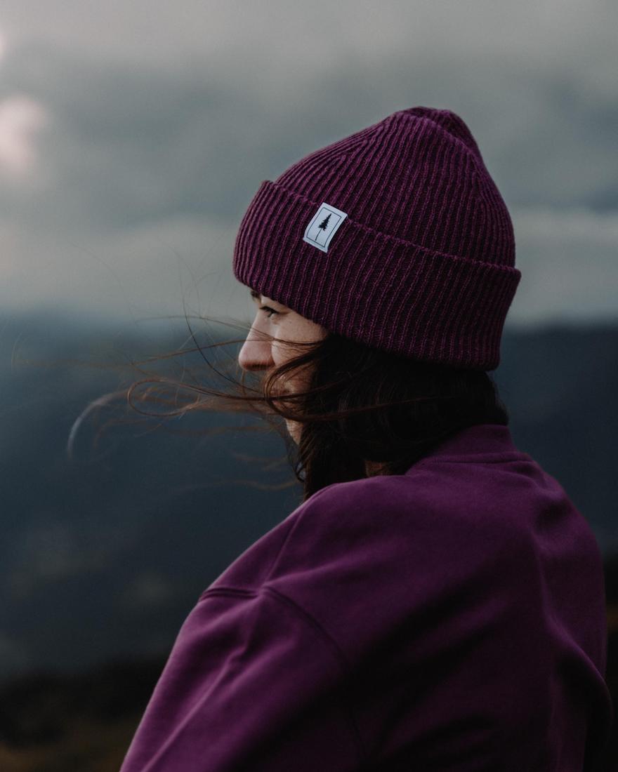 Treeanie Ribbed Dusted Grape - BEANIE - NIKIN