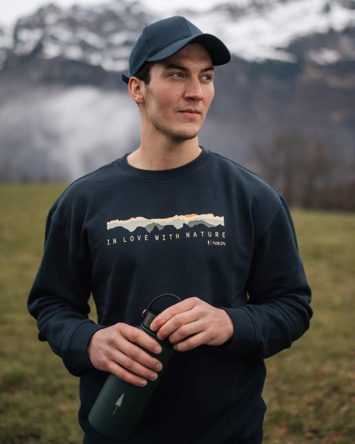 TreeSweater Mountain Panorama Dark Navy - SWEATER - NIKIN