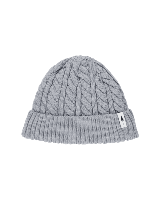 Treeanie Cable Knit - Cool Grey - BEANIE - NIKIN