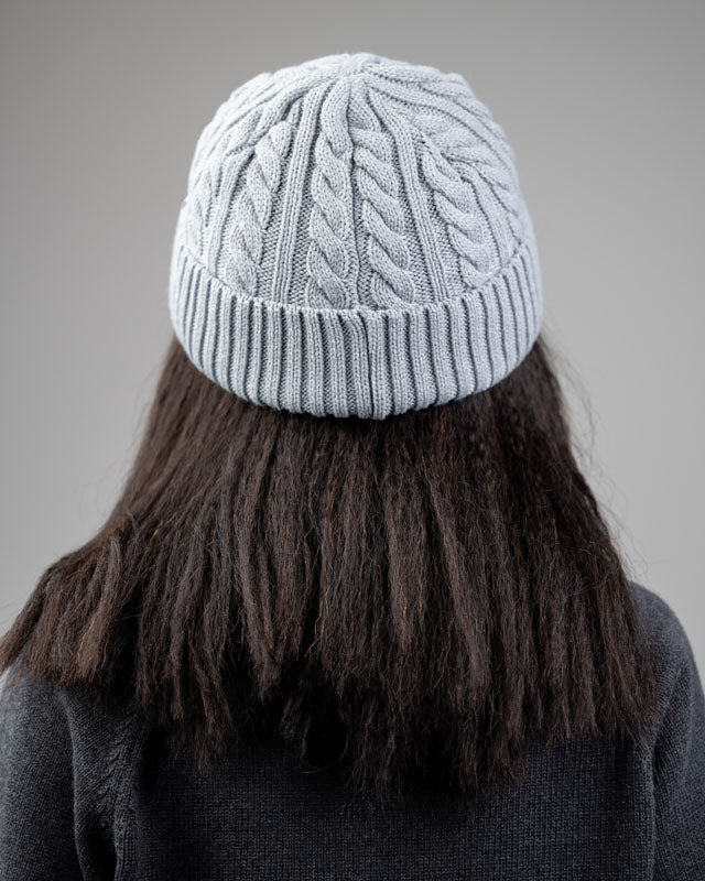 Treeanie Cable Knit - Cool Grey - BEANIE - NIKIN