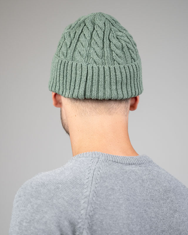 Treeanie Cable Knit - Sage - BEANIE - NIKIN