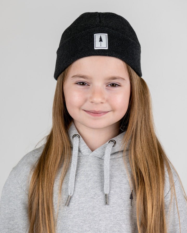 Treeanie Classic Kids - Black Mel - BEANIE - NIKIN