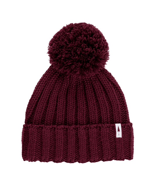 Treeanie Pom Pom tricotée - Bordeaux - BEANIE - NIKIN