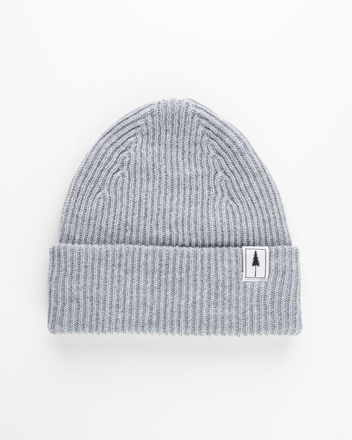 Treeanie Ribbed - Light Grey Mel - BEANIE - NIKIN