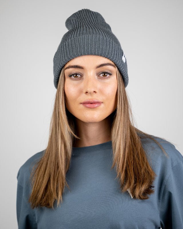 Treeanie Ribbed - Steel Blue - BEANIE - NIKIN