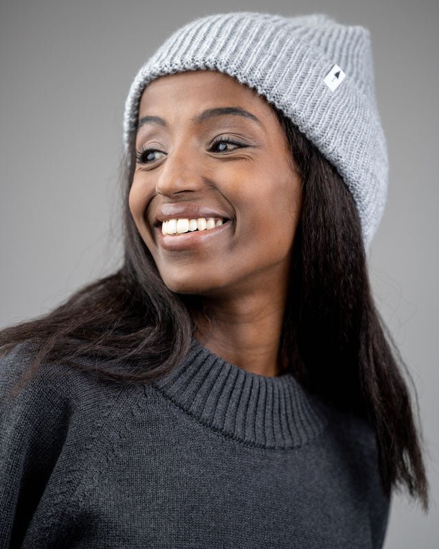 Treeanie Ribbed Cosy - Cool Grey Mel - BEANIE - NIKIN