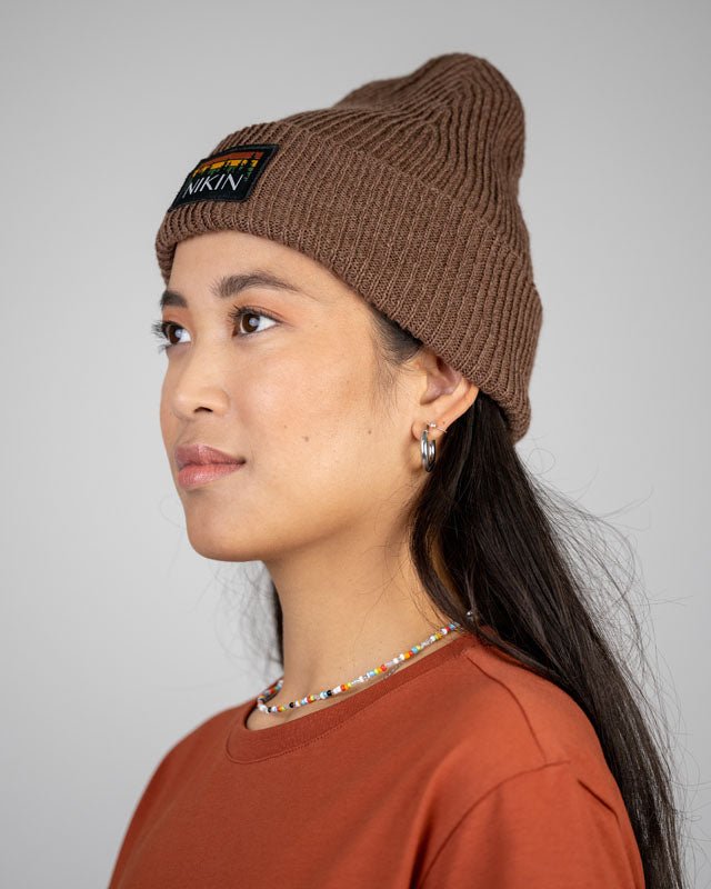 Treeanie Ribbed Patch Walnut - BEANIE - NIKIN