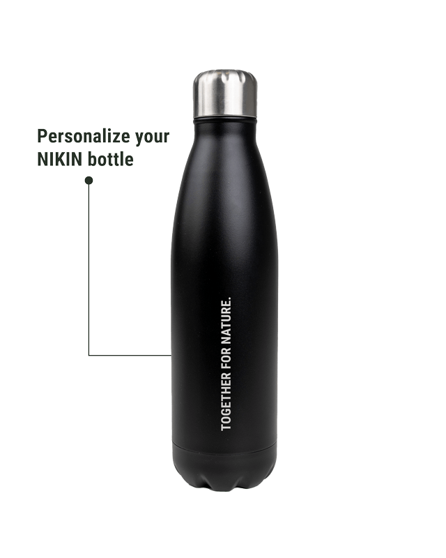 TreeBottle Personalisiert (small text) - Black - BOTTLE - NIKIN